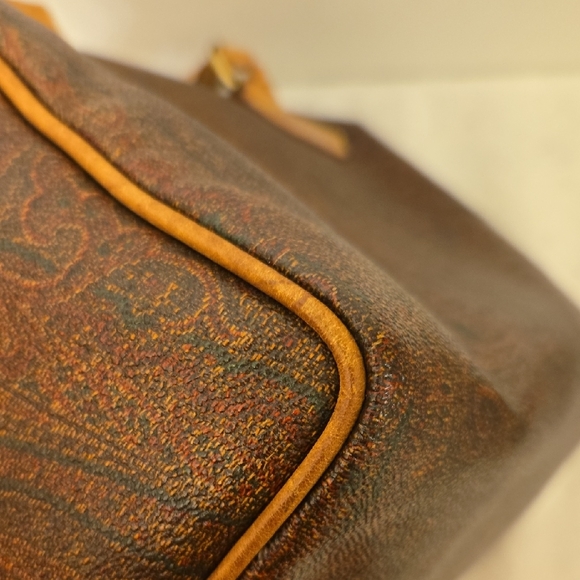 Etro Milano Vintage Red Paisley Speedy 20 Boston Travel Tote Bag - Picture 10 of 15